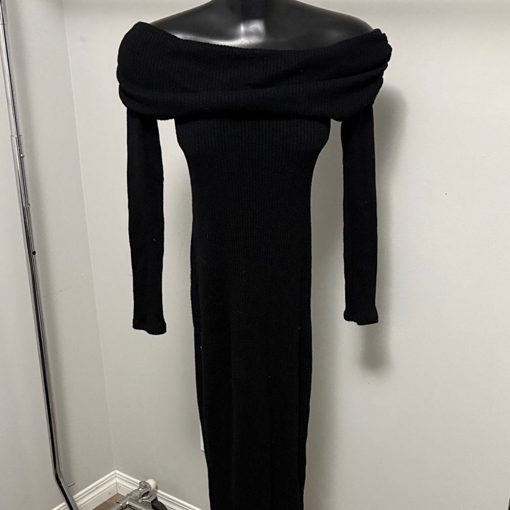 Elegant Black Off-Shoulder Dress